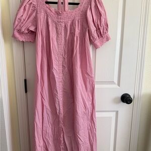 Doen Pink Puff Sleeve Dress
